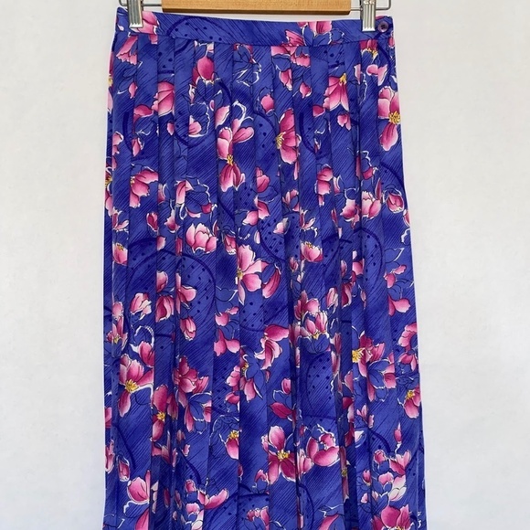 Vintage Country Sophisticates Petite Pendleton Pleated Floral Skirt Small EUC - Picture 1 of 6